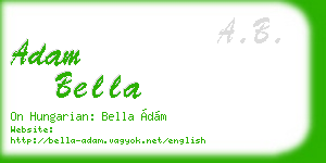 adam bella business card