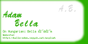 adam bella business card